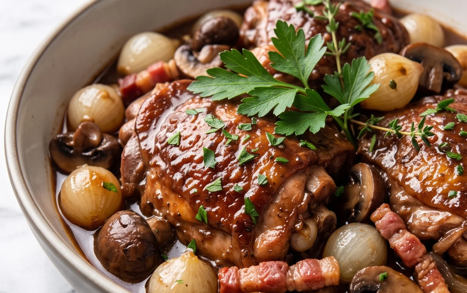 Coq au Vin : recette facile du classique français revisité